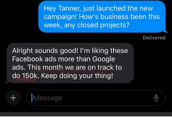 $150K month, Facebook ads